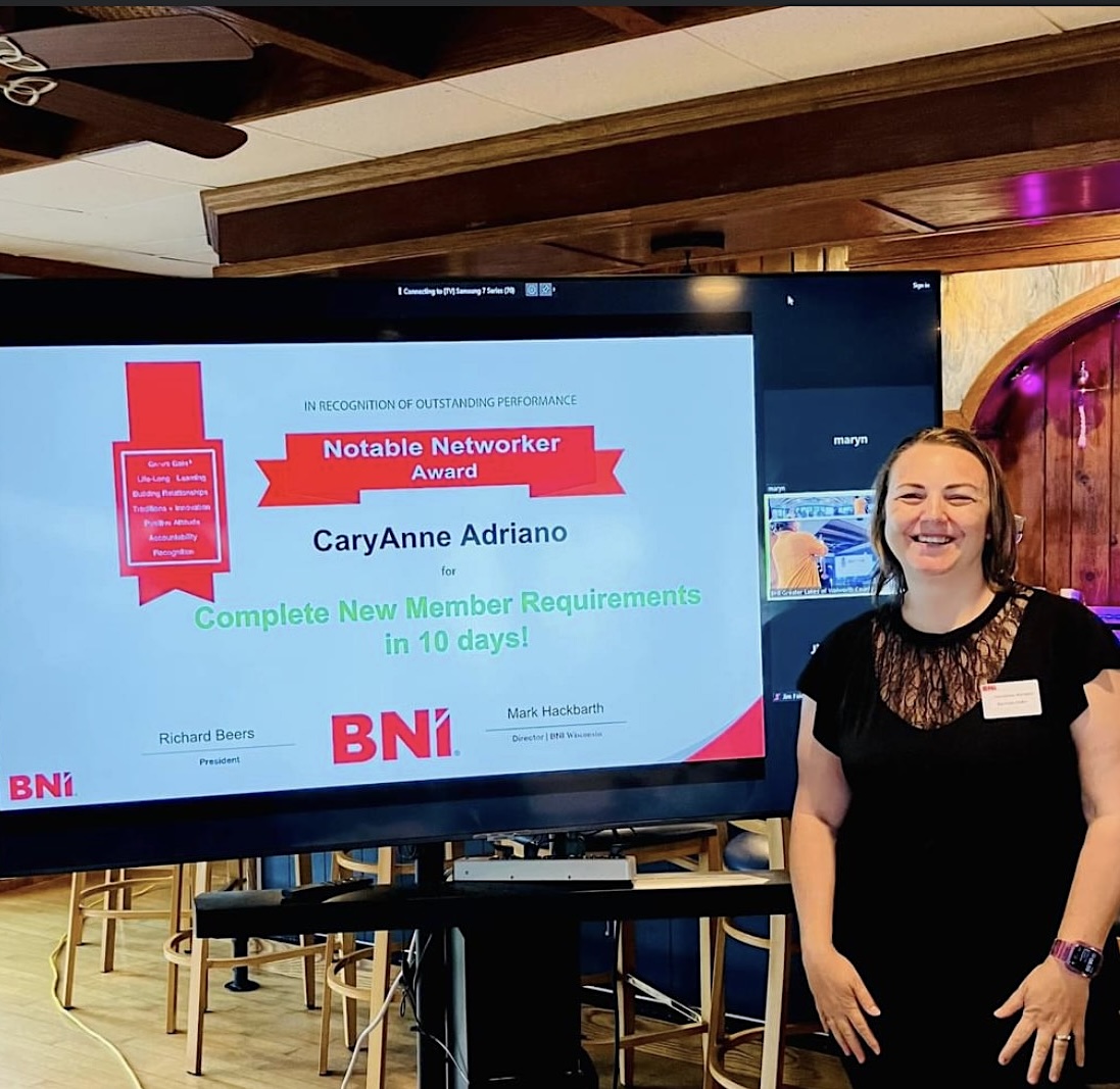 Caryanne BNI award-1
